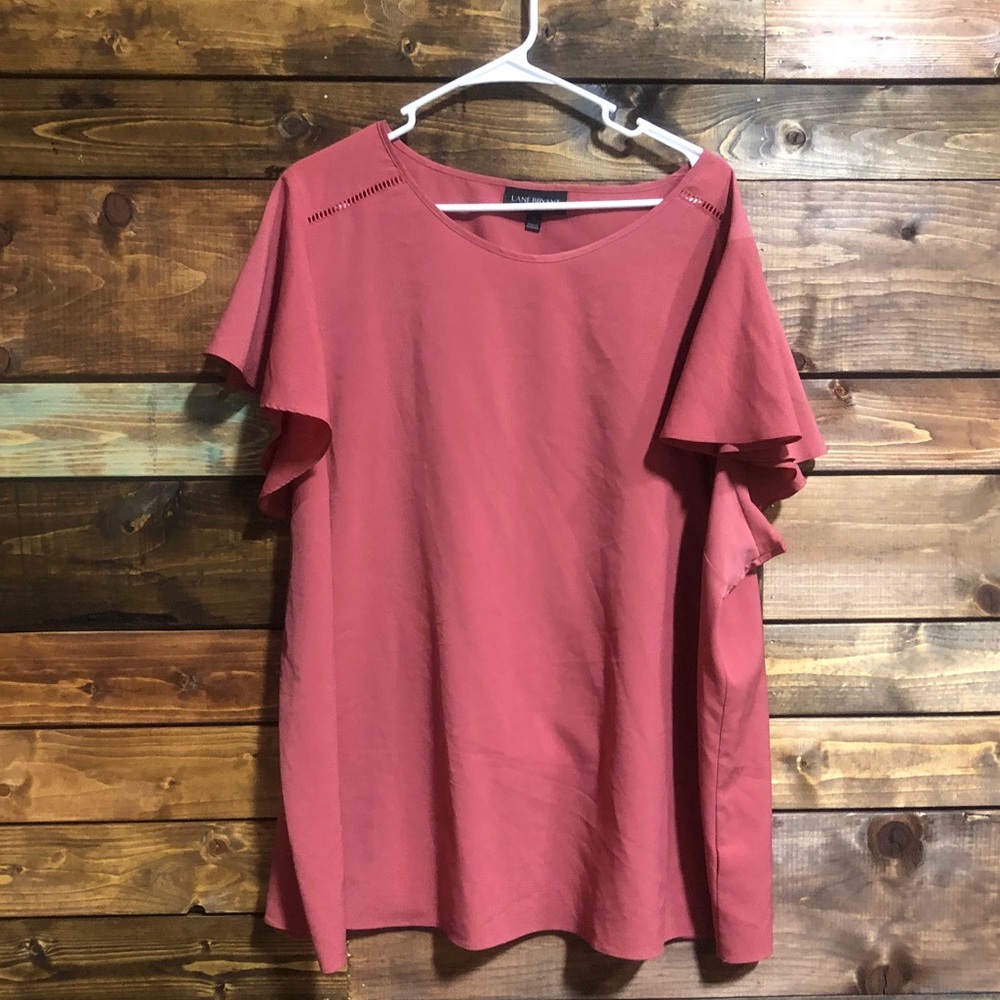 Lane Bryant Flutter Sleeve Blouse